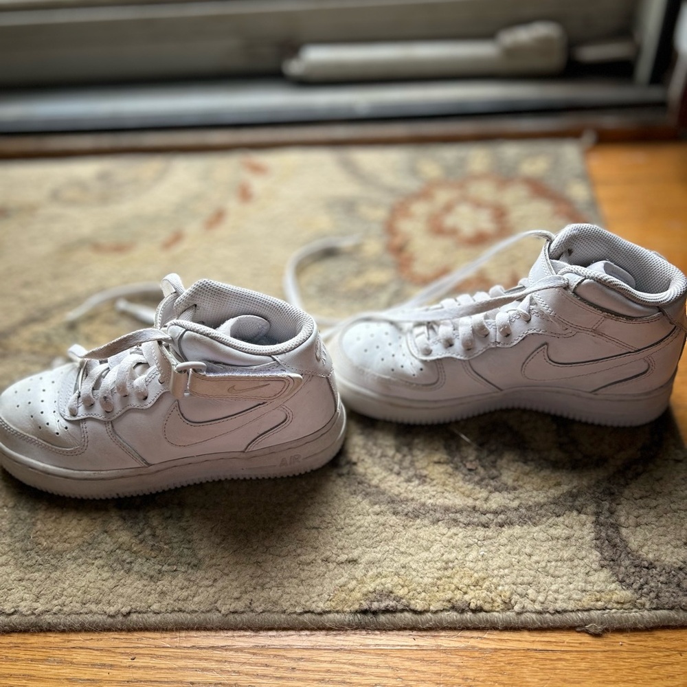 Nike Kids White High-Top Sneakers